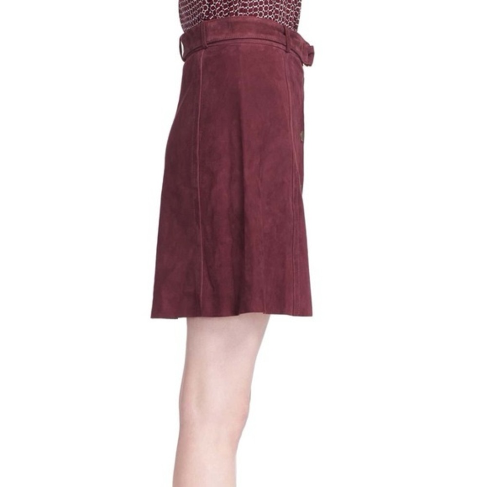 NWT $578 Kate Spade Belted Suede A-Line Skirt - Picture 3 of 7